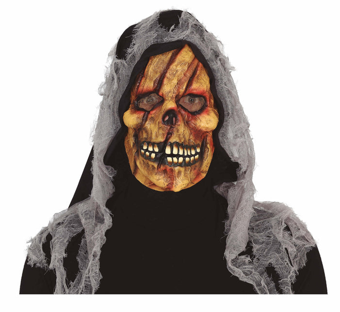 Gelbe Halloween Maske Skelett