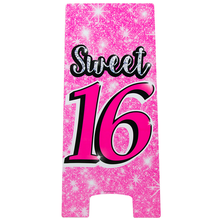 Warnschild Sweet 16 Pink 62,5cm