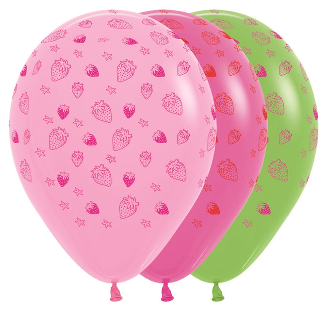 Ballons Erdbeer-Mix 30cm 25Stk