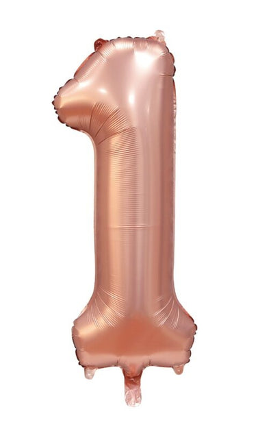 Rose Gold Figur Ballon 1 Jahr Glanz 86cm