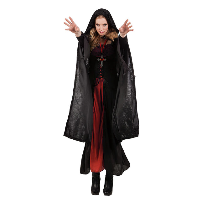 Halloween Cape Schwarz 1,7m