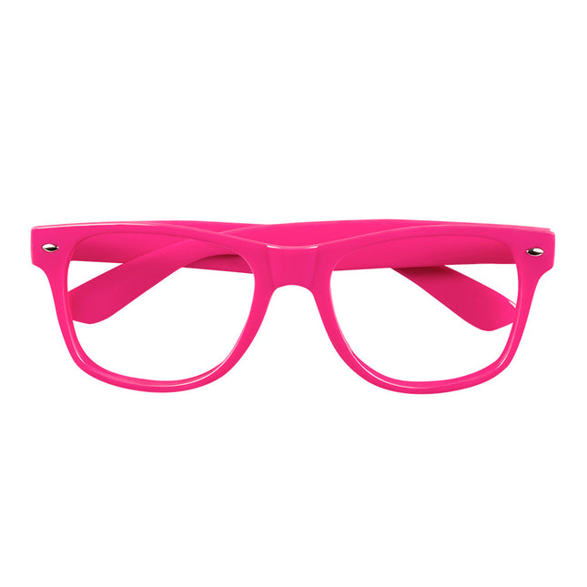 Neon pinke Brille 3tlg.