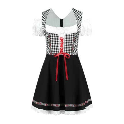 Oktoberfest Dirndlkleid Oktoberfest Schwarz Weiß Damen