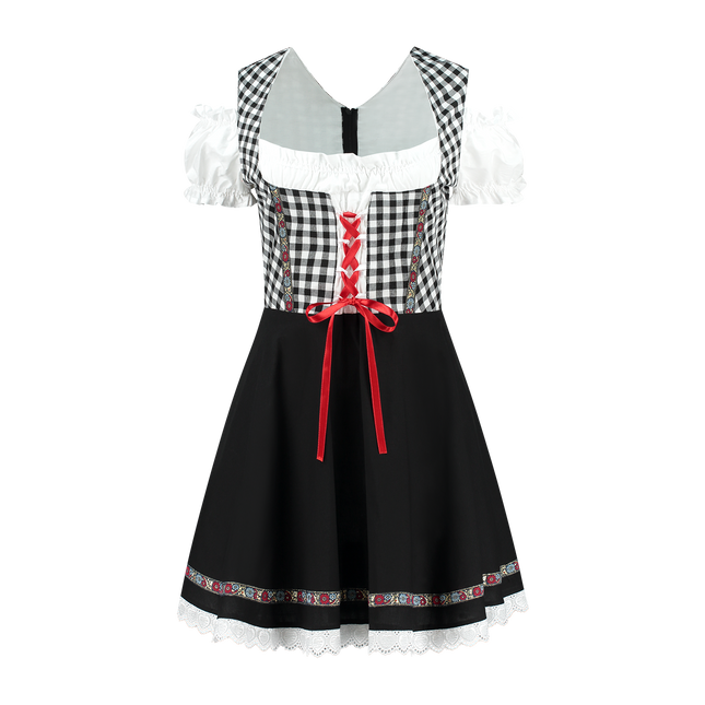 Oktoberfest Dirndlkleid Oktoberfest Schwarz Weiß Damen