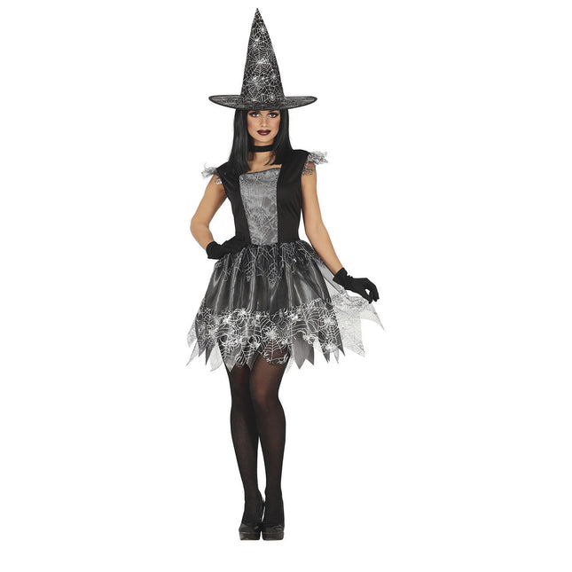 Hexe Halloween Kostüm Damen Silber