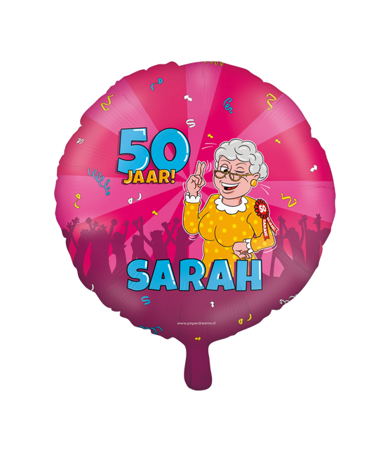 Helium Ballon Sarah Cartoon Leer 30cm