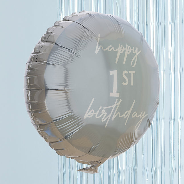 Happy 1St Birthday Heliumballon Blau Leer 43cm