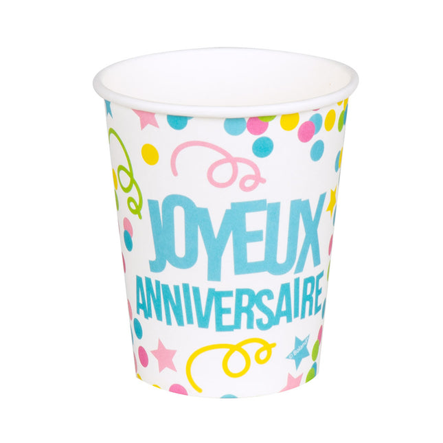 Joyeux Anniversaire Becher 250ml 6 Stk.