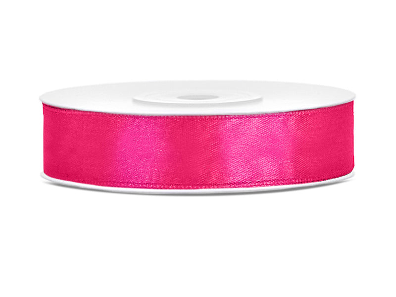 Satinband Fuchsia Hell 12mm 25m