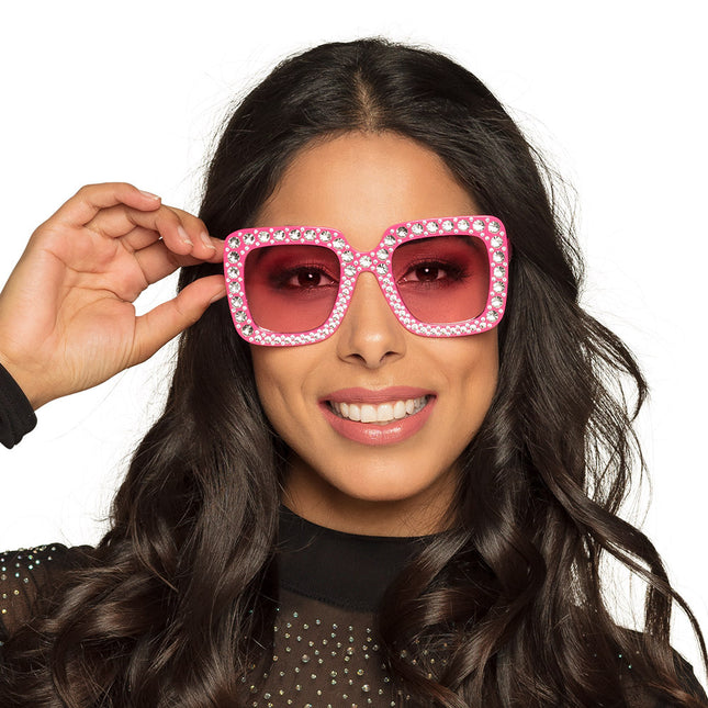 Partybrille Rosa Glitzer