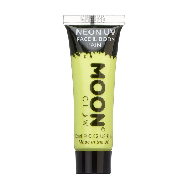 Moon Glow Pastell Neon UV Face Paint Pastellgelb 12ml