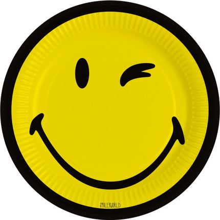 Teller Smiley 23cm 8Stk