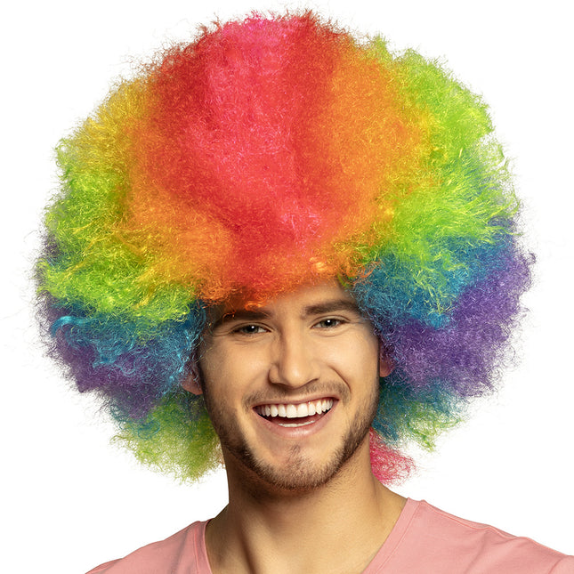 Farbige Perücke Afro Clown