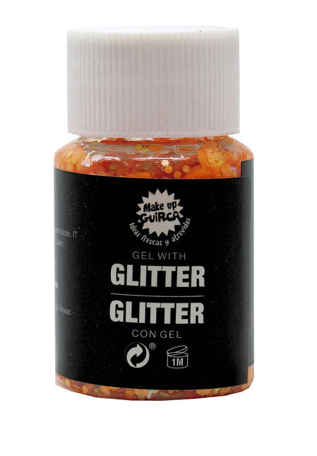 Orange Glitter Gel 20g