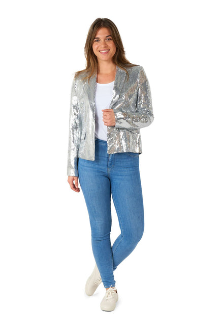 Paillet Silber Blazer Damen Suitmeister