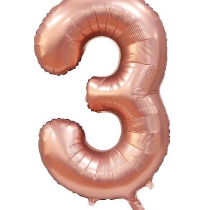 Rose Gold Figur Ballon 3 Jahre Glanz 86cm