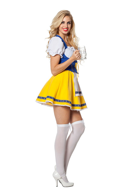 Dirndlkleid Oktoberfest Gelb Blau