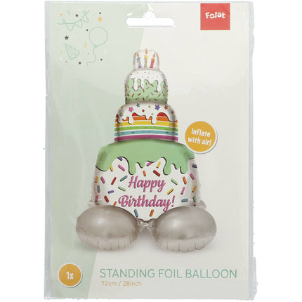 Helium Ballon Torte Leer 72cm