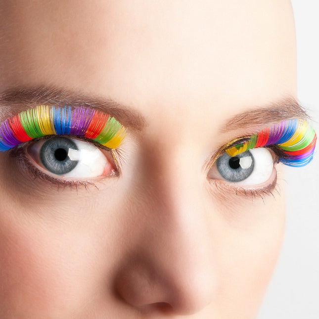 Falsche Wimpern Regenbogen 2 Stk.