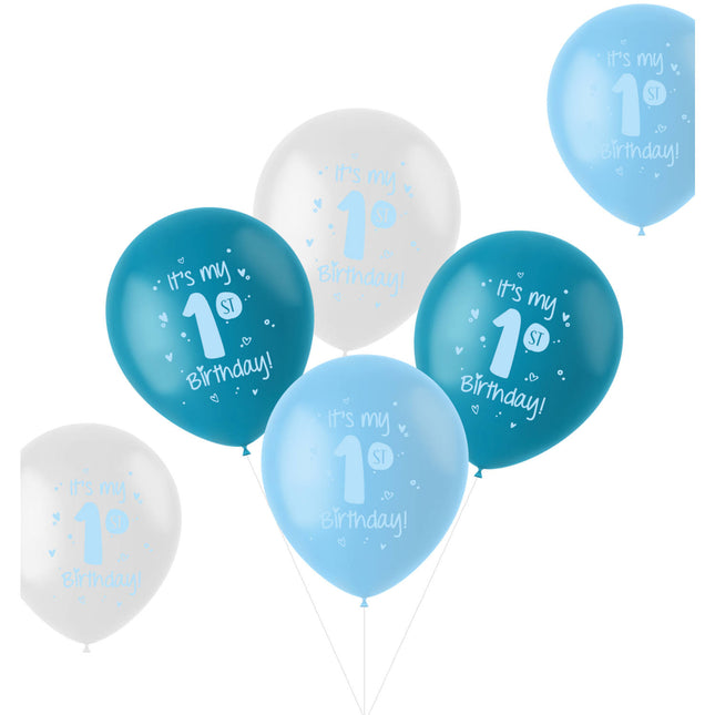 Luftballons It'S My 1St Birthday Blau 33cm 6Stück