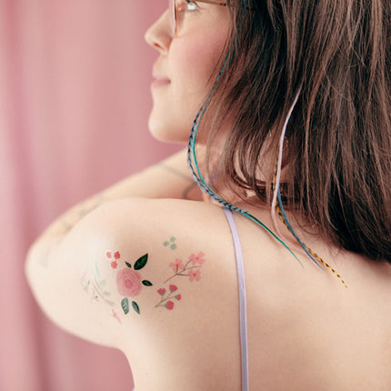 Tattoos Blumen Mix 19Stück