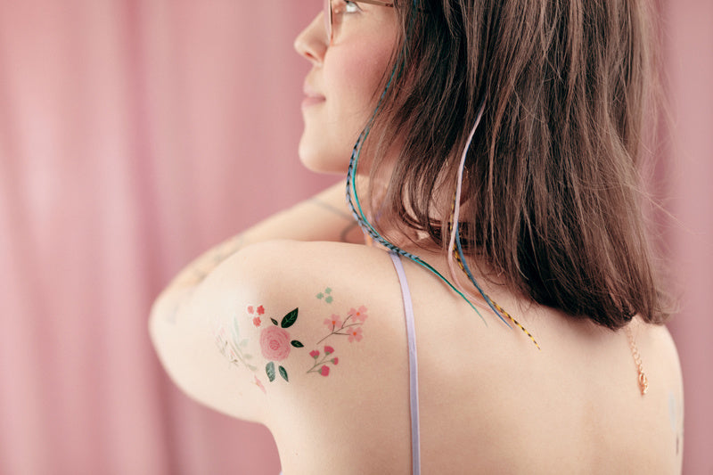 Tattoos Blumen Mix 19Stück