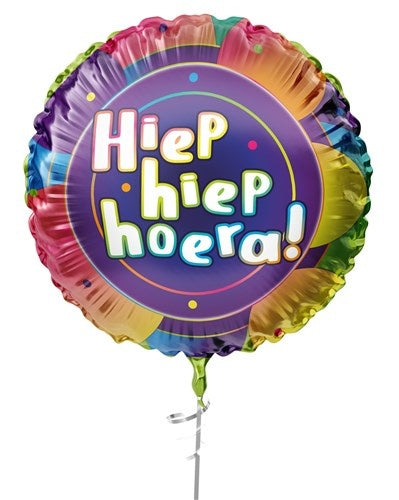 Hip Hip Hip Hooray Heliumballon Bunt Leer 45cm