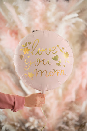 Helium Ballon Love You Mom Empty 45cm