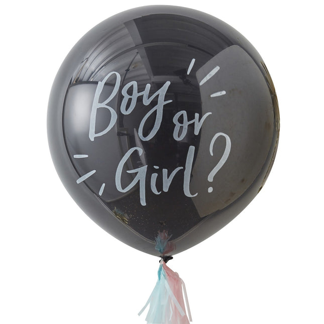 Gender Reveal Ballon Junge oder Mädchen 90cm