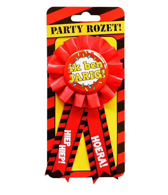 Rosette Ich bin Geburtstag Hip Hip Hooray