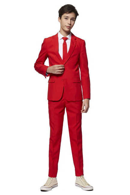 Red Suit Boy Teen OppoSuits