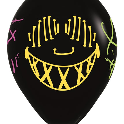 Ballons Masken Neon Tinte Schwarz 30cm 25Stk