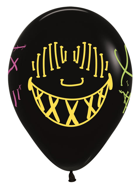 Ballons Masken Neon Tinte Schwarz 30cm 25Stk