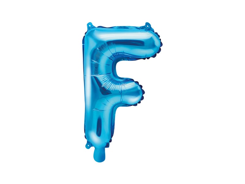 Folienballon Buchstabe F Blau Leer 35cm