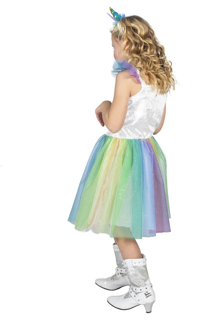 Einhorn Kleid Regenbogen Mädchen