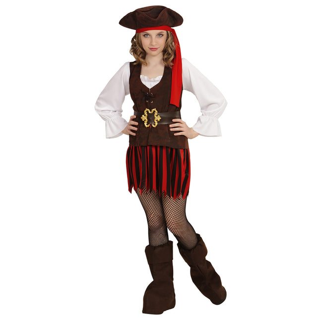 Piratenkleid Braun Rot Mädchen
