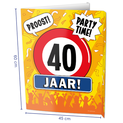 Fensterschild 40 Jahre 60cm