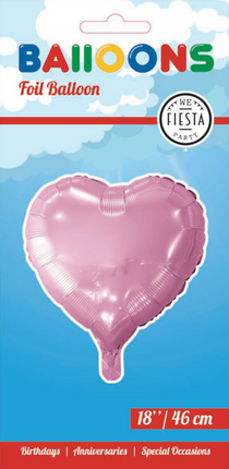 Helium Ballon Herz Hellrosa 45cm leer