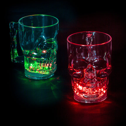 Halloween Beleuchteter Glasschädel 400ml