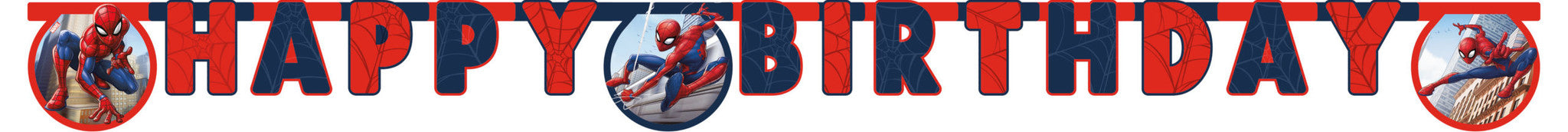 Spiderman Buchstabengirlande Happy Birthday 2m