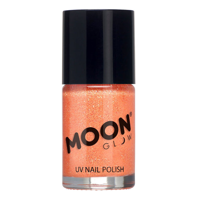 Moon Glow Neon UV Glitter Nagellack Orange 14ml