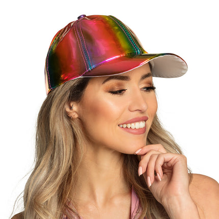 Kappe Holographischer Regenbogen Verstellbar 26cm