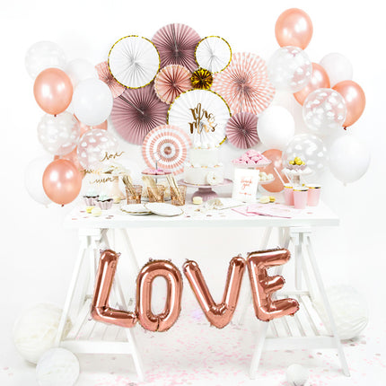 Folienballon Buchstabe L Rose Gold Leer 35cm