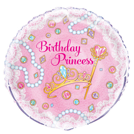 Helium Ballon Geburtstag Prinzessin Rosa 45cm leer