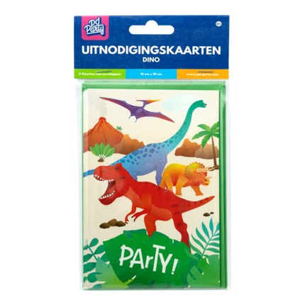 Dino Einladungen 6 Stk.