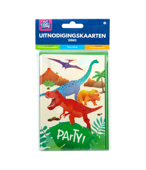 Dino Einladungen 6 Stk.