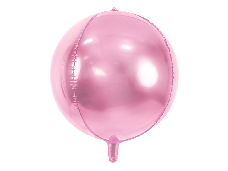 Heliumballon rund hellrosa leer 40cm