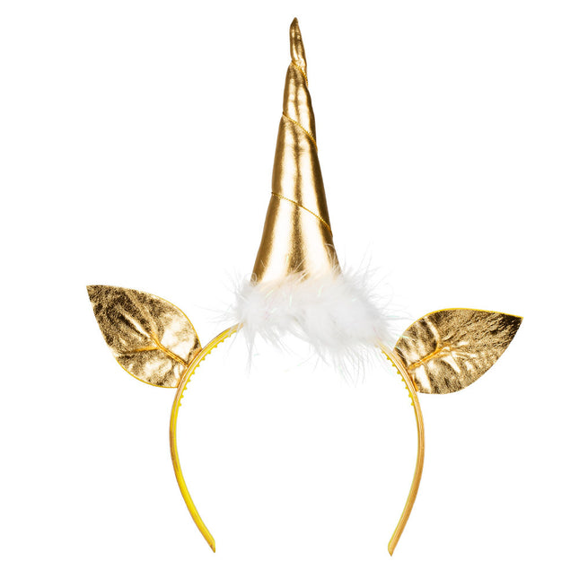 Einhorn Tiara mit Ohren Gold