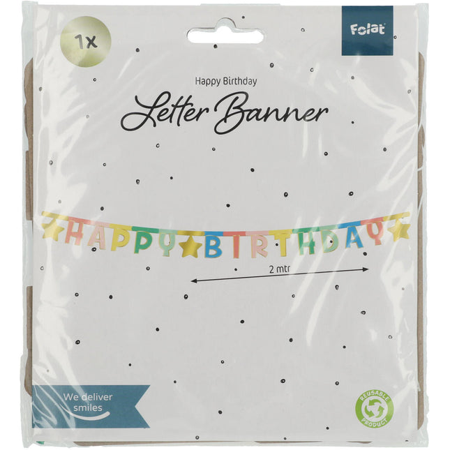 Briefschlinge Happy Birthday Star 1,6m