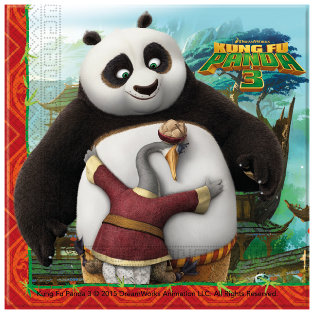 Kung Fu Panda Servietten 33cm 20Stück